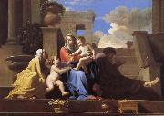 Nicolas Poussin The Holy Family on the Steps oil painting